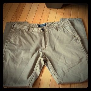 Men’s Tan Khaki Matchstick Pants - Sz 34